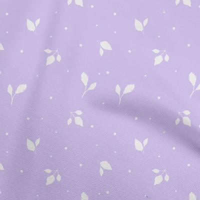 Baumwoll-Popeline Amethyst Stoff Pflanzen Silhouette Blatt mit Punkten Nähen Bastelprojekte Stoffdrucke pro Meter 42 Zoll