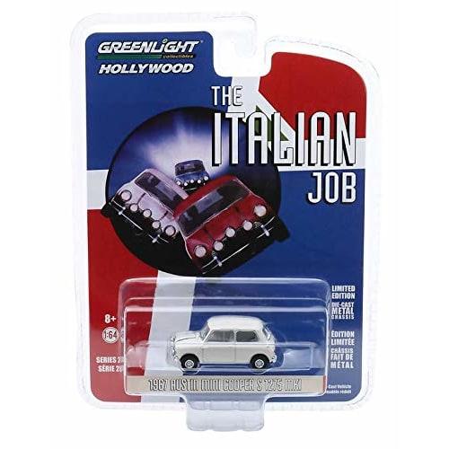 

Greenlight 1:64 Hollywood Series 28 - The Italian Job (1969) - 1967 Austin Mini Cooper S 1275 MkI - White with Black Leather Strap 44880-C