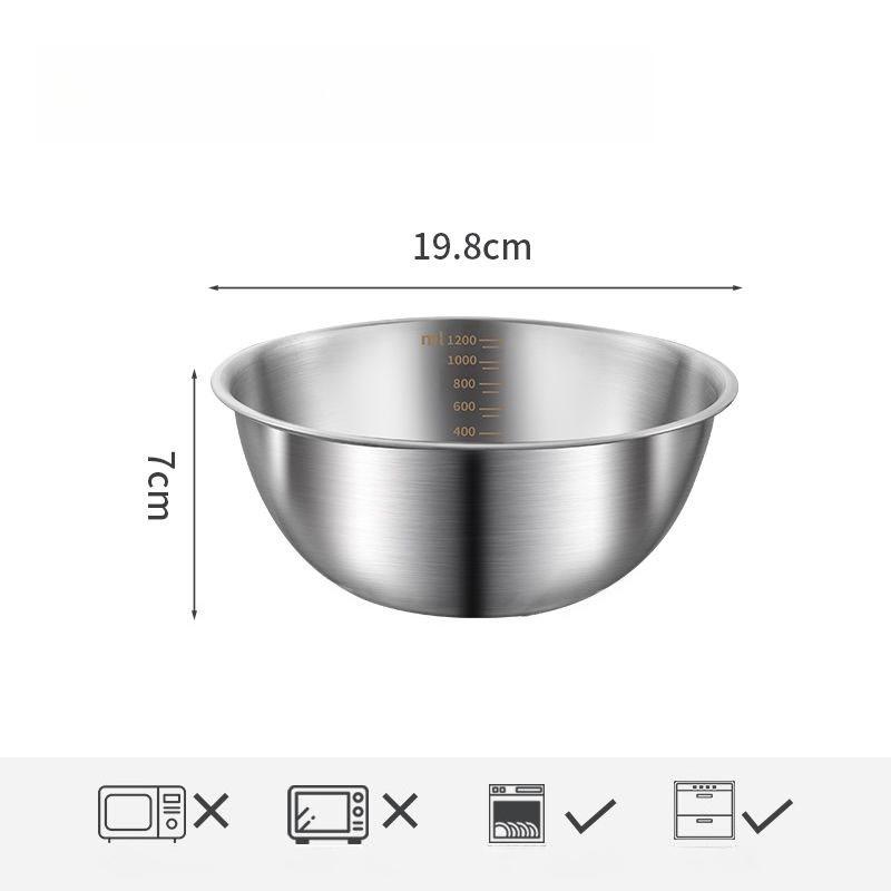 Langlebige Edelstahl-Rührschüsseln Stapelbares & Nestbares Design mit Messmarkierungen für mühelose Küchenvorbereitung, Backen, Mischen & Aufbewahren