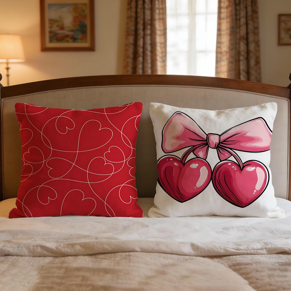Holiday Valentine'S Day Cushion Cover 1Pcs Decorative Covers Soft Cushion Case For Sofa Couch Decor 40X40 45X45 Pillowcases