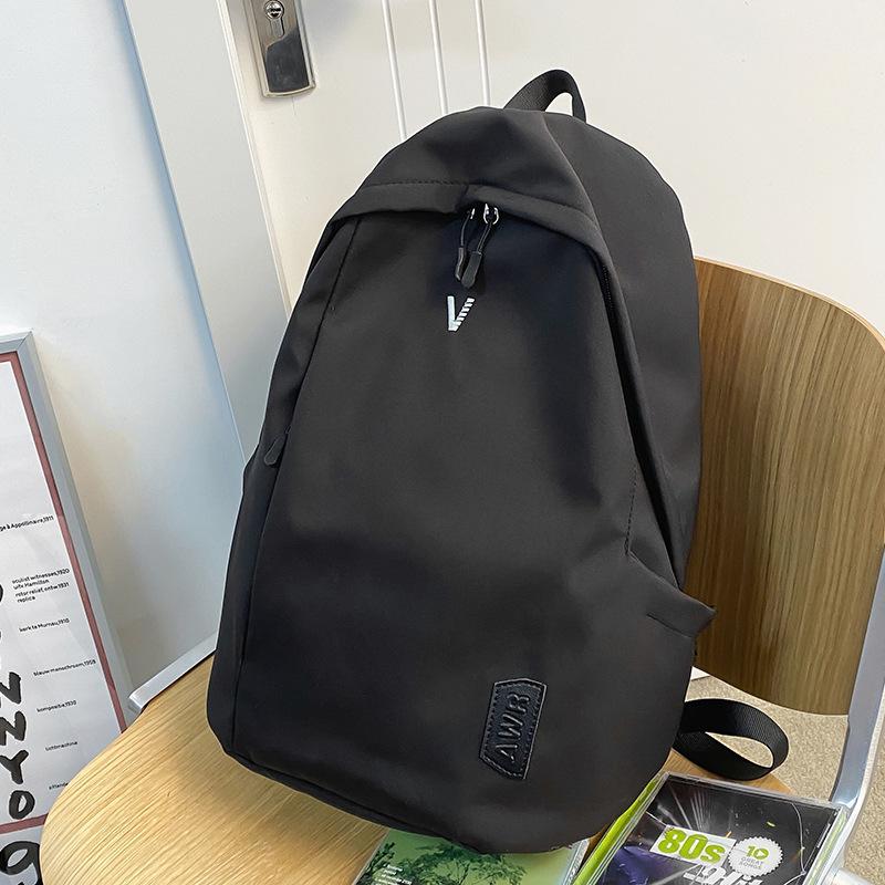 

New Elementary School Bag Junior High School Girls Large Capacity Splicing School Backpack чёрный