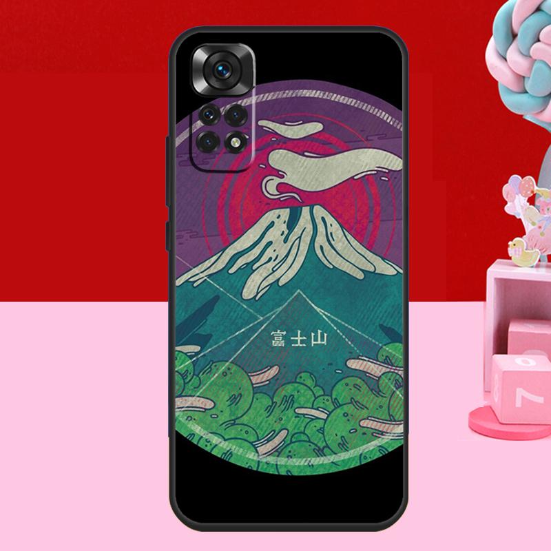 Japanese art Mount Fuji Case For Xiaomi Redmi Note 14 13 12 10 11 15 Pro Plus Redmi 15 C 10C 12C 13C 14C Soft Cover