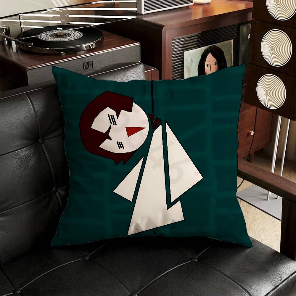 Cartoon Character Dazai OOsamu Pillow Case Sofa Living Room Bedroom Headboard Backrest Cushion Square Cushion Nap Time