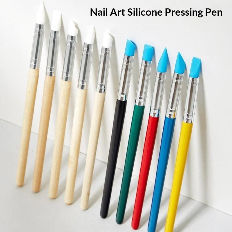 5/10Pcs Silicone Clay Sculpting Tool For Brush Modeling Dotting Nail Art Pottery Clay Tools Diy Carving Sculpting Tools