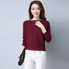 Bat Sleeve Sweater Spring and Autumn Solid Color Pullover Short Long Sleeved Knitted Sweater