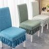 High-elastic Dining Chair Cover Anti-dirty Anti-slip Stool Slipcover Soft Jacquard Backrest Protector for Home Decoration