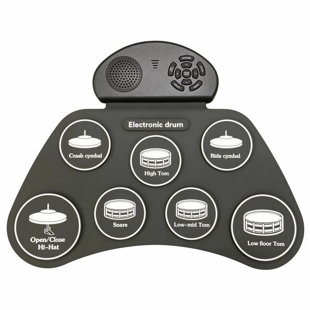 Portable Electronic Drum Adjustable 7-volumePad Kit Compact for