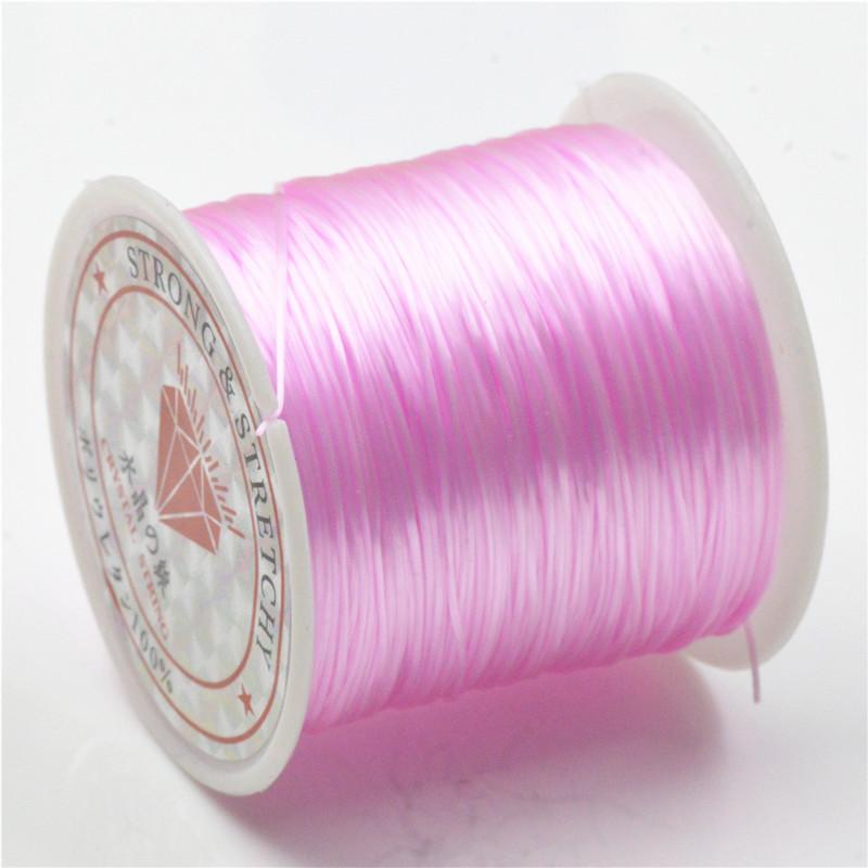 Crystal Elastic Line, Flat Rubber Band Rope 60 Meters Per Roll, Bead Line Diy Jewelry Accessories