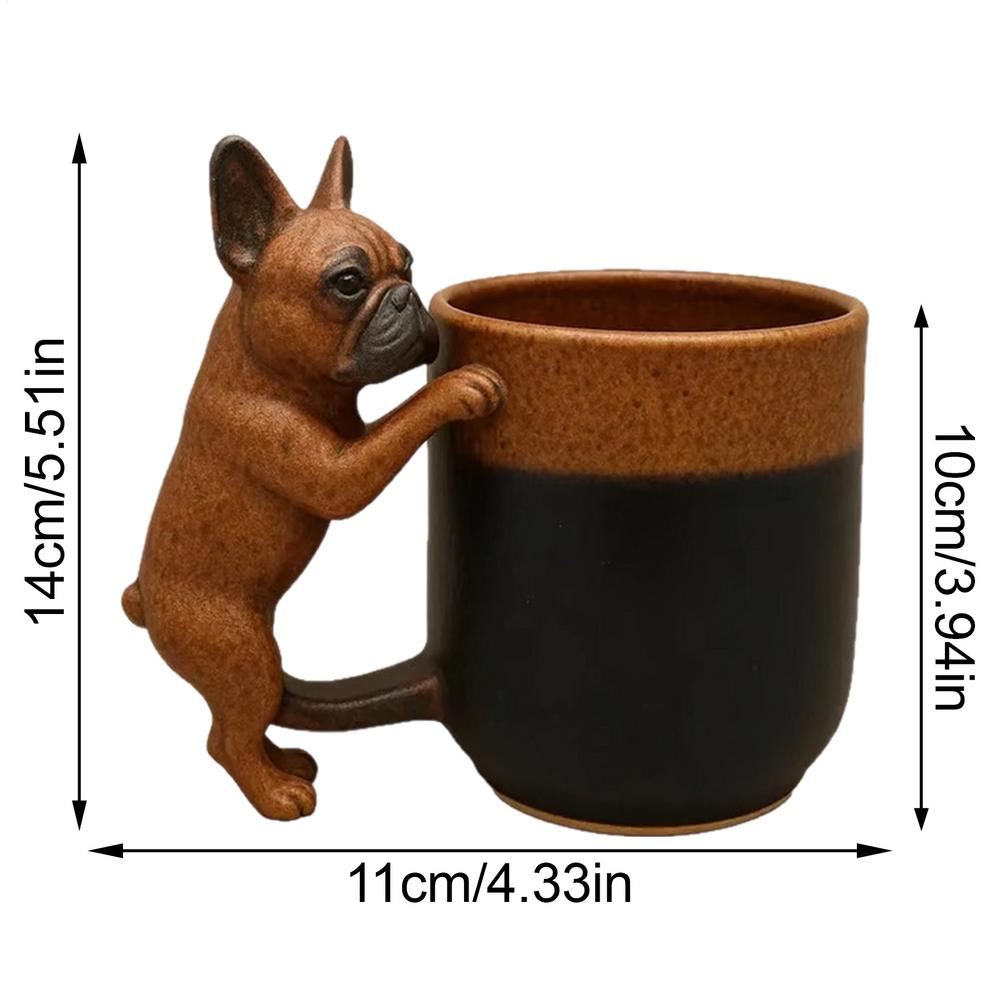 

Кружка для кофе с таксой из смолы, 3D-кружка в форме собаки, настольная кружка для напитков, внутренний сосуд из нержавеющей стали для дома и офиса 200ml