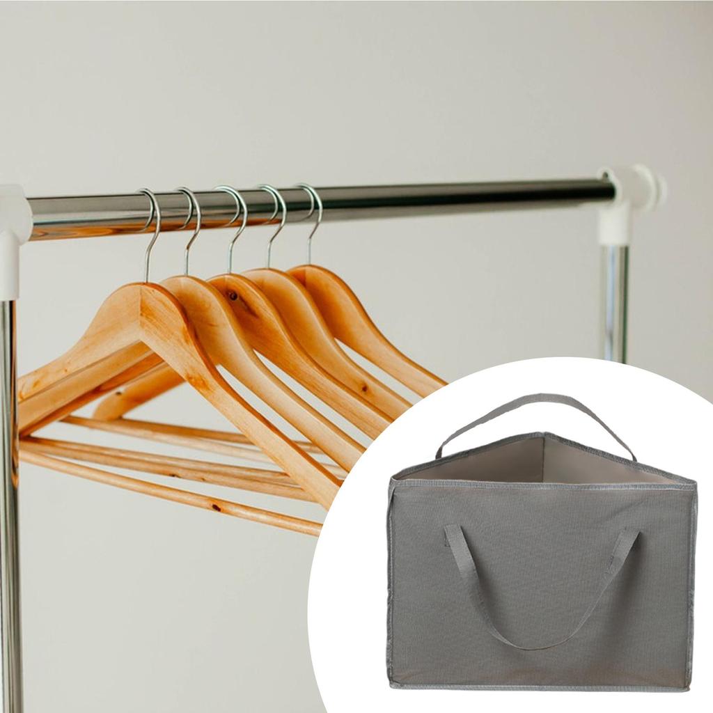 Hanger Organizer, Storage Box with Lid, Waterproof Clothes Organizer Bag And Container Handles,