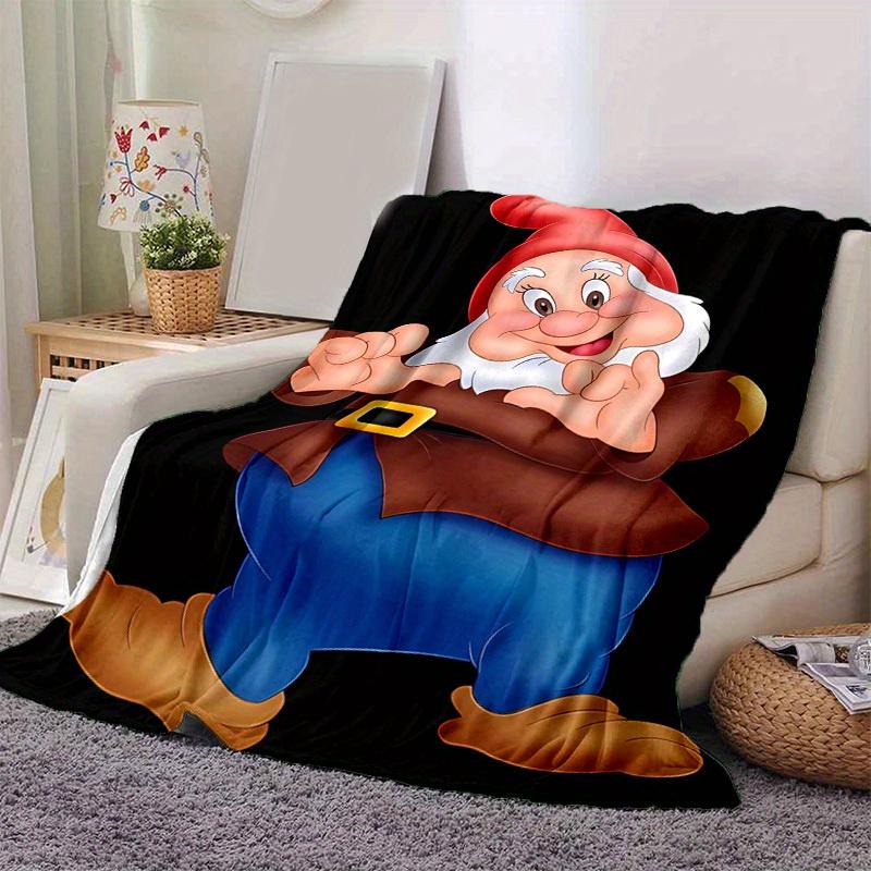 

1pc, Disney Snow White Happy Dwarf Throw Blanket Perfect for Home Decor, Couch Cover, Outdoor Use, Gifts, Bedroom, Living Room, Travel 80cmx120cm