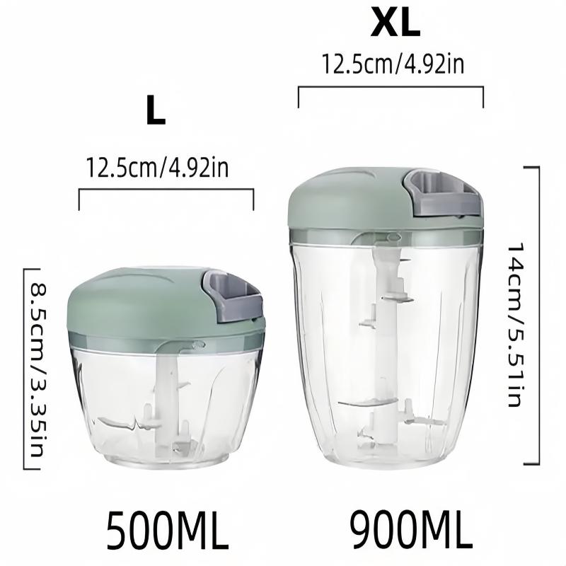 1pc Kitchen Garlic Press, Rotary Mixer, Household Multifunctional Vegetable Slicer, Auxiliary Food Grinder, Manual Garlic Press