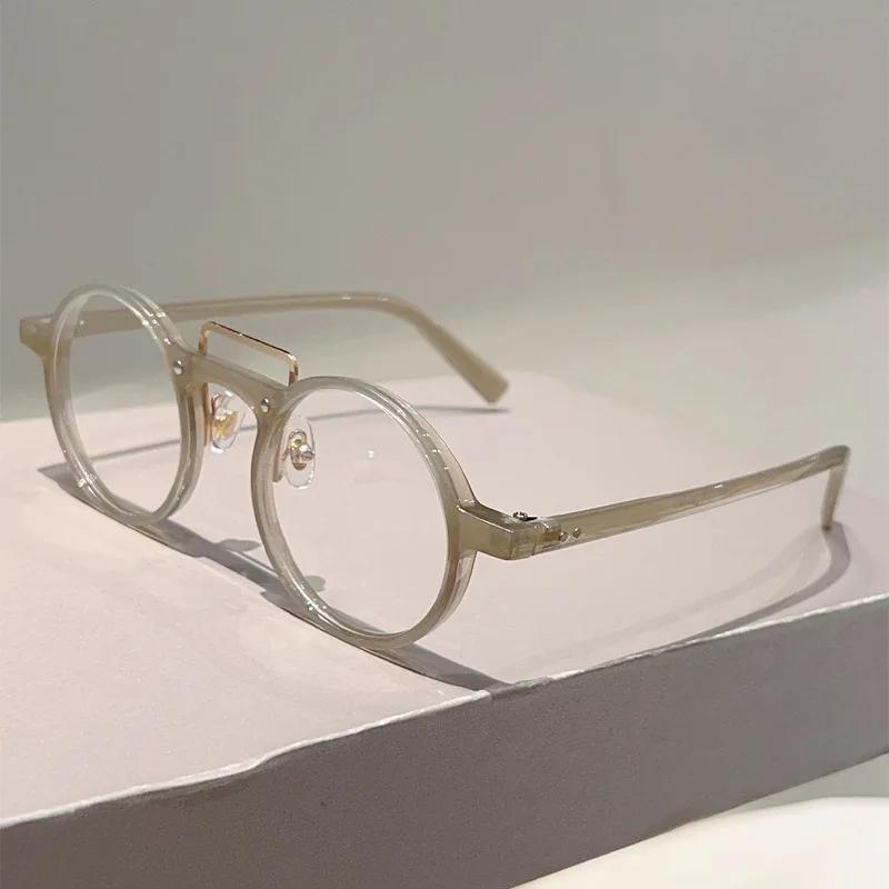 Vintage Optical Round  Anti Blue Light Glasses Women For Men Luxury Brand Designer Myopia Prescription Punk Eye Glasses Frames