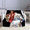 Various Styles of E-Elvis Pattern 3D Printed Rock Singer Sofa Blankets, Suitable for Adult and Children's Bedrooms and Living