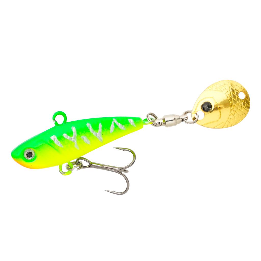 Cross-border VIB Small Whirlwind Long-range Stainless Steel ABS Saltwater Plate Rotating Spinnerbait Artificial Lure