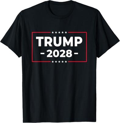 Donald Trump 2028 Präsident Amerikanische Flagge Pro Trump Vintage T-Shirt S5XL Unisex T-Shirt