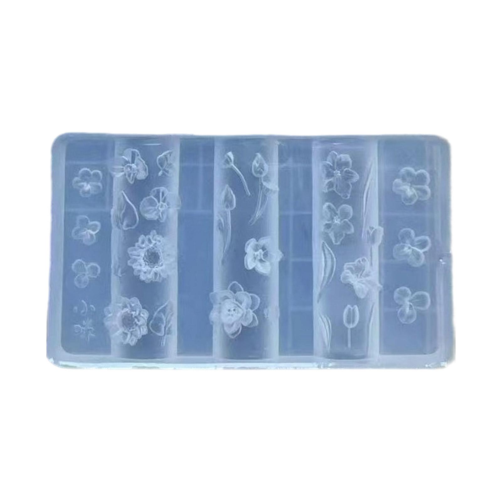 

Fashionable Butterfly Flower Moon Nail Decoration Sturdy Silicone Mould for Creating Intricate 3D Nail Art Patterns 1
