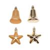 Set de 4 decorations de noel cloches et etoiles