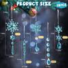 18-Piece Crystal Snowflake & Icicle Christmas Tree Ornaments