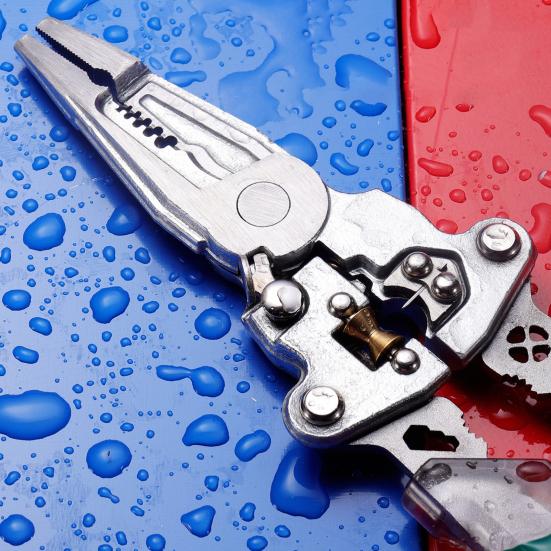 Screwdriver Wire Stripper Ergonomic Non-Slip Handle Easy To Use Foldable Design Compact Multi-tool Electrician Pliers