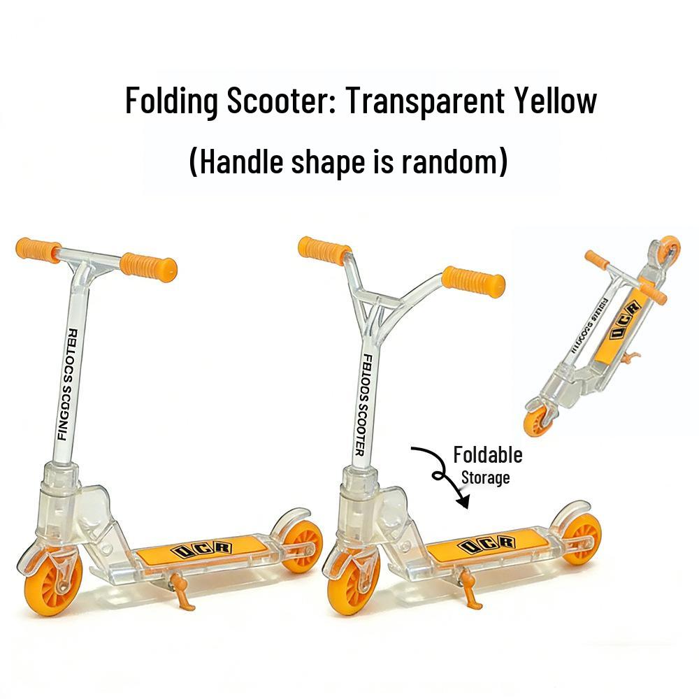 Mini Transparent Folding Finger Scooter Skateboard Model – Creative Toy Gift Ornament