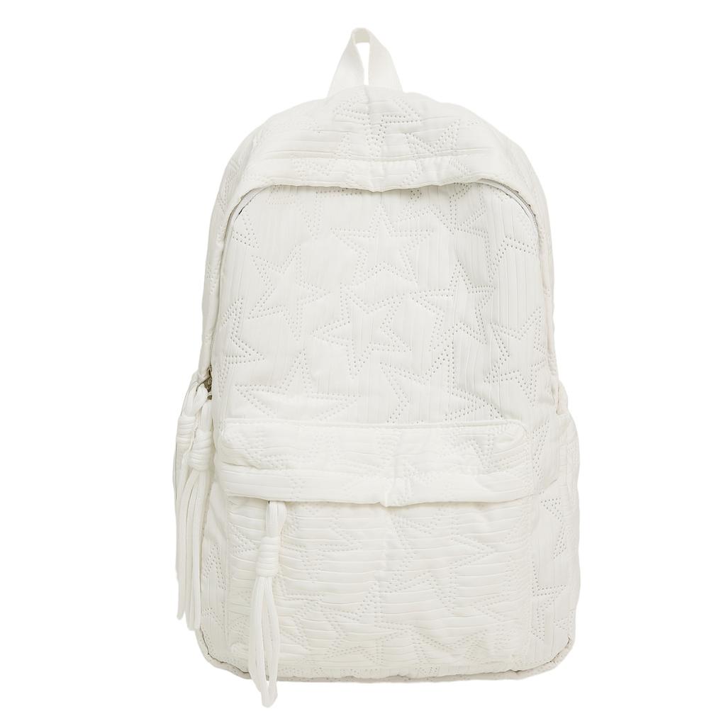 Mochila Fashion em Forma de Estrela Casual Diária Grande Capacidade Mochila Escolar para Estudantes Design Minimalista para Deslocamento Viagem com Detalhes de Franja
