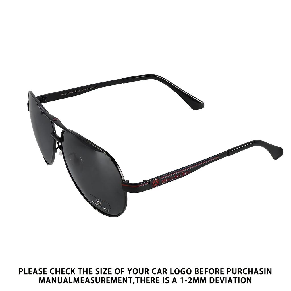 Autoaufkleber Auto Logo Sonnenbrille Fahrbrille Polarisiert Sonnenschutz für Mercedes Benz W177 CLS GLA GLC GLC GLK GLS SLK W204