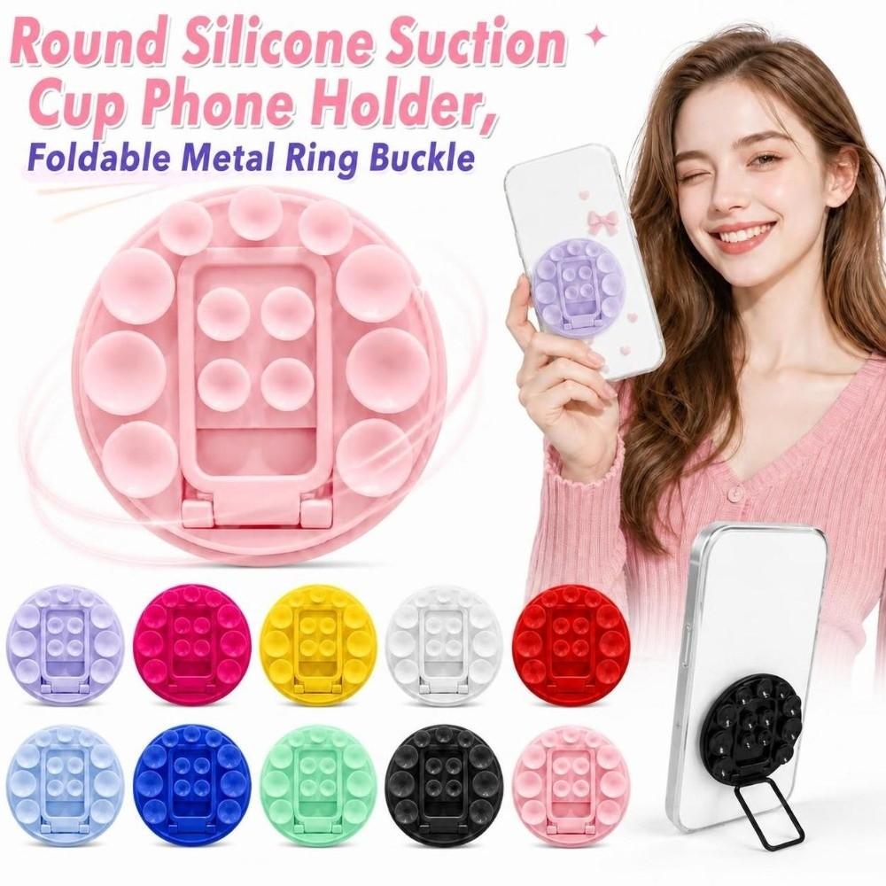 Foldable Suction Cup Phone Holder Silicone Phone Mount  Smartphone Accessory