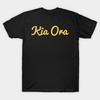 Men Black Print T-shirt Kia Ora No-Cut Transfer Paper Print Cotton Tshirt
