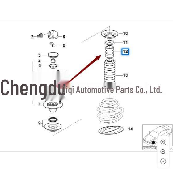 Front Shock Absorber Buffer Rubber for BMW 5 Series E39 & 7 Series E38 (Part 31331140140)