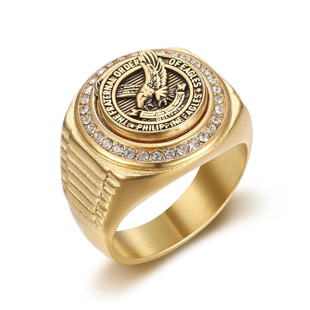 Vintage 316L Stainless Steel Eagle Ring for Men Women Punk Hip Hop Fashion Animal Ring Party Charm Amulet Jewelry Dropshipping