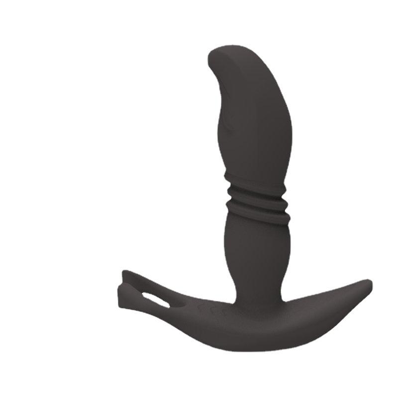 Vestibular Masturbation Silicone Telescopic Anal Plug Wireless Remote Control Vibration Masturbator for Adult Use