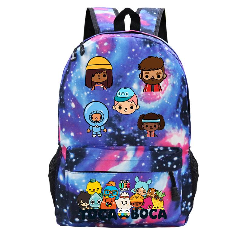 Toka Life World Printed Travel Bag 2023 Cross-border New Casual Backpack