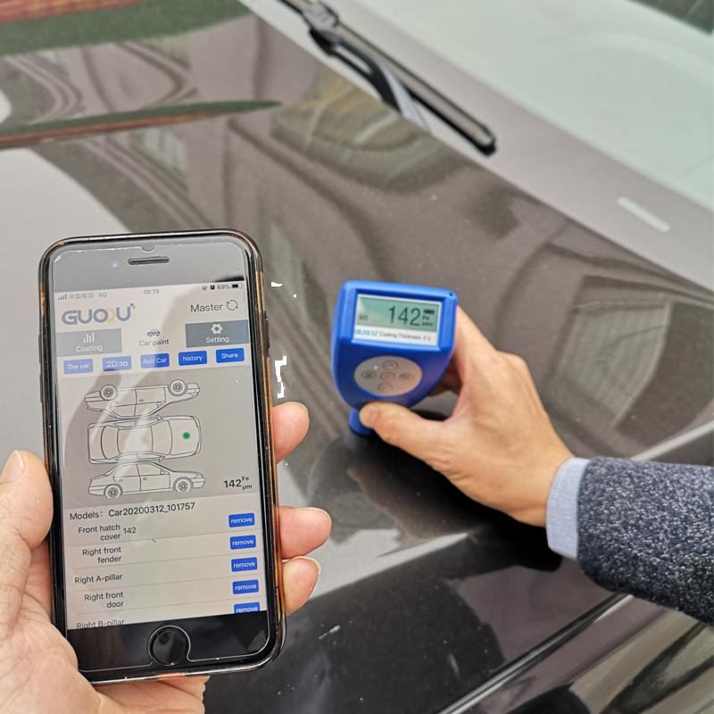 Digital Car Paint Thickness Meter Coating Gauge Feeler Tester 0~2000um Metal Measurement Plastic Material оранжевый