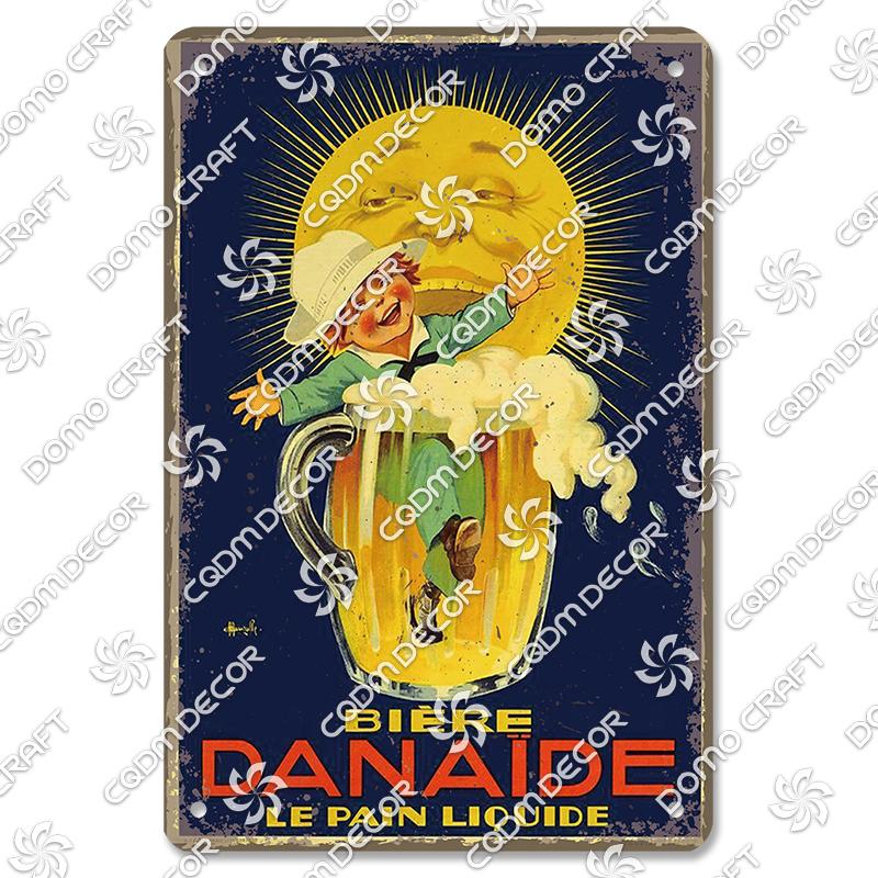 Retro Bierplaketten Metall Blechschilder Trinker Bierglas Metallplatte Vintage Wanddeko Bierparty Bar Pub Wohnzimmer Zuhause