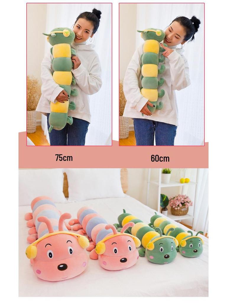 Cute Caterpillar Plush Earphone Pillow - Cozy Sleep Companion