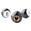 8 Ball" Dustproof Rustproof Wheel Rims Dust Cover Wheel Caps Valve Stem Caps Tyre Stem Air Caps