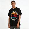 Retro Beach Lifeguard Tower Coconut Tree Graphic Casual Tee Pure Cotton T-shirt