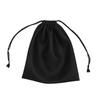 1PC Draw String Bag Durable Black Dust-proof Drawstring Bag Headphone Bags PU Leather Headset Bags Durable Multi Purpose Storage