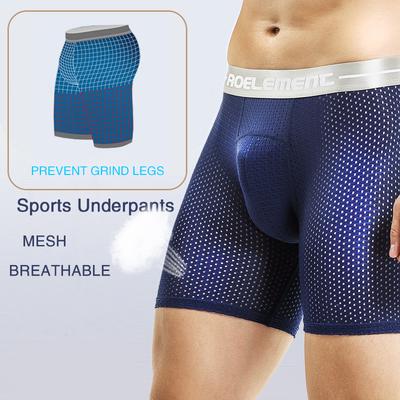 Pánské boxerky Ice Silk Mesh Prodyšné Spodní prádlo větší velikosti se středním pasem