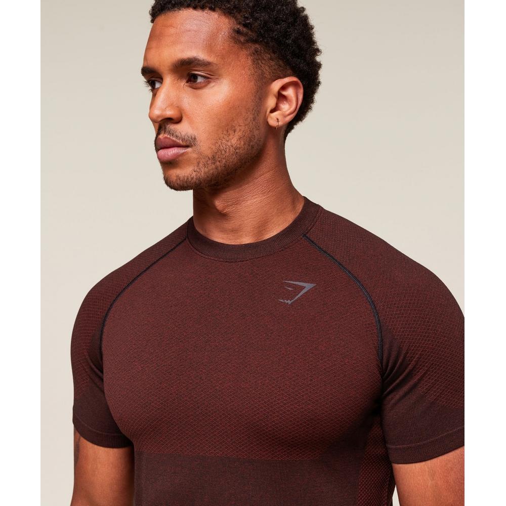 Gymshark ViTal Seamless T shirT Black seTs Red A2b5p Rb30