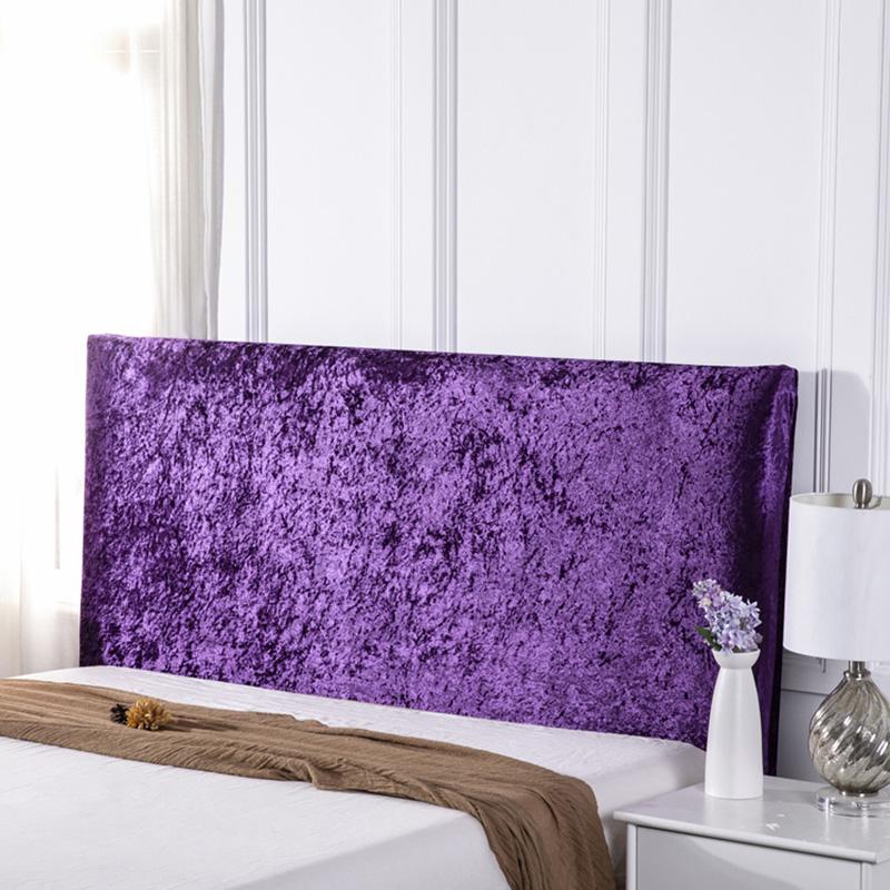 Luxury Elastic All-inclusive Bed Headboard Cover Crushed Velvet Non-Slip Head Board Covers  Bed Back Dust Protector Cover
