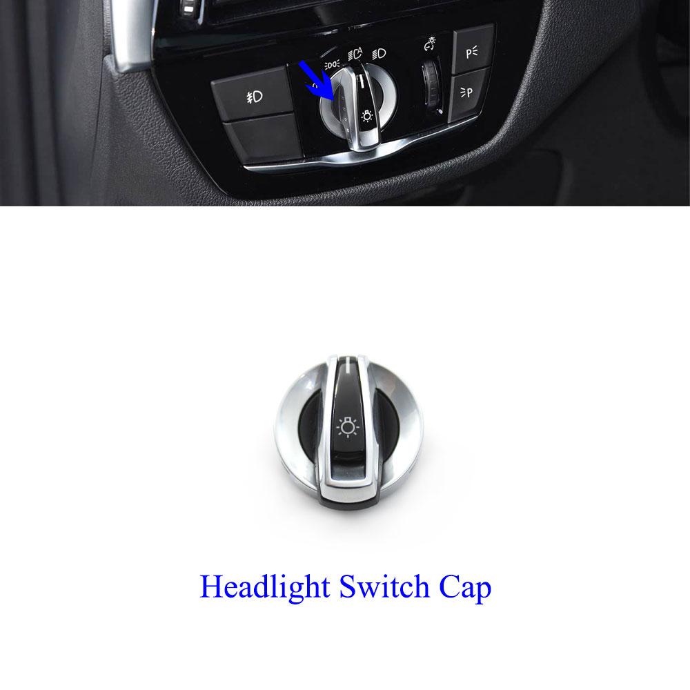 Interior Car Headlight Switch Rotary Knob Light Control Cover Panel Front Rear Foglight Button For BMW G30 G31 G38 F90 G32