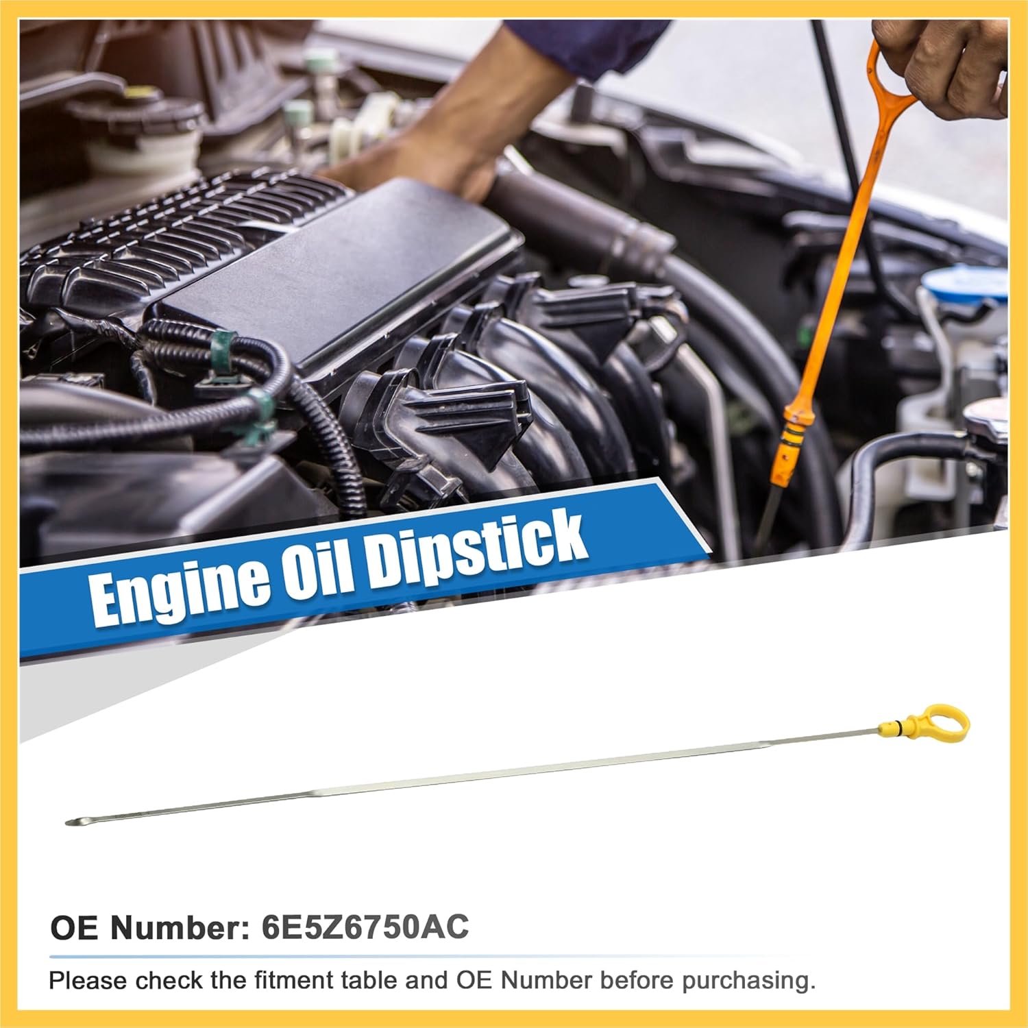 

1 Pcs Engine Oil Dipstick Engine Oil Fluid Level Dipstick for Ford Escape Limited XLT 3.0L V6 Flex 2010-2012 No.6E5Z6750AC Auto Replacement Parts