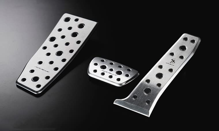 Silk Blaze Aluminum Sport Pedal 1 Set Compatible with Toyota Harrier 2020 November & Footrest, Quantity (3 Pieces), SB-ASP-80HA, MXUA8#/AXUH8# (June