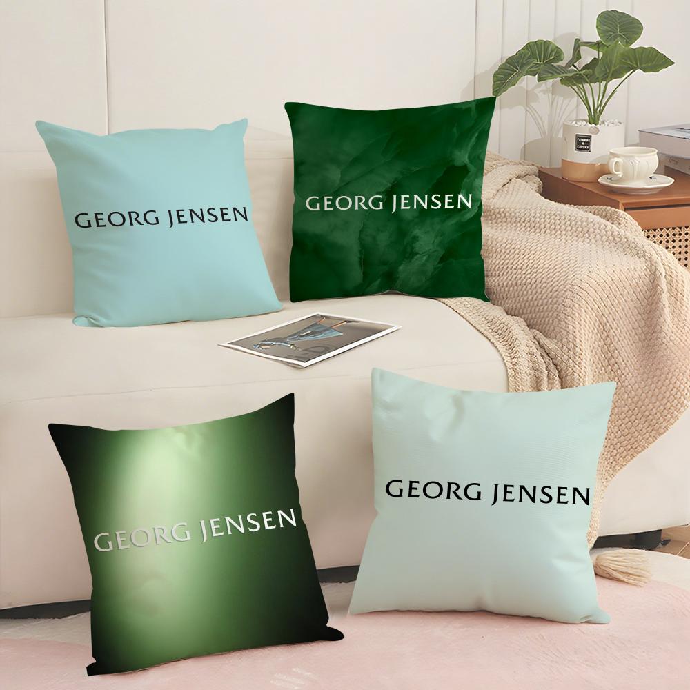 Cool GGeorg JJensenS Cushion Cover Short plush Doublesided Print Square Throw Pillow Covers Sofa Home Cushion Decor