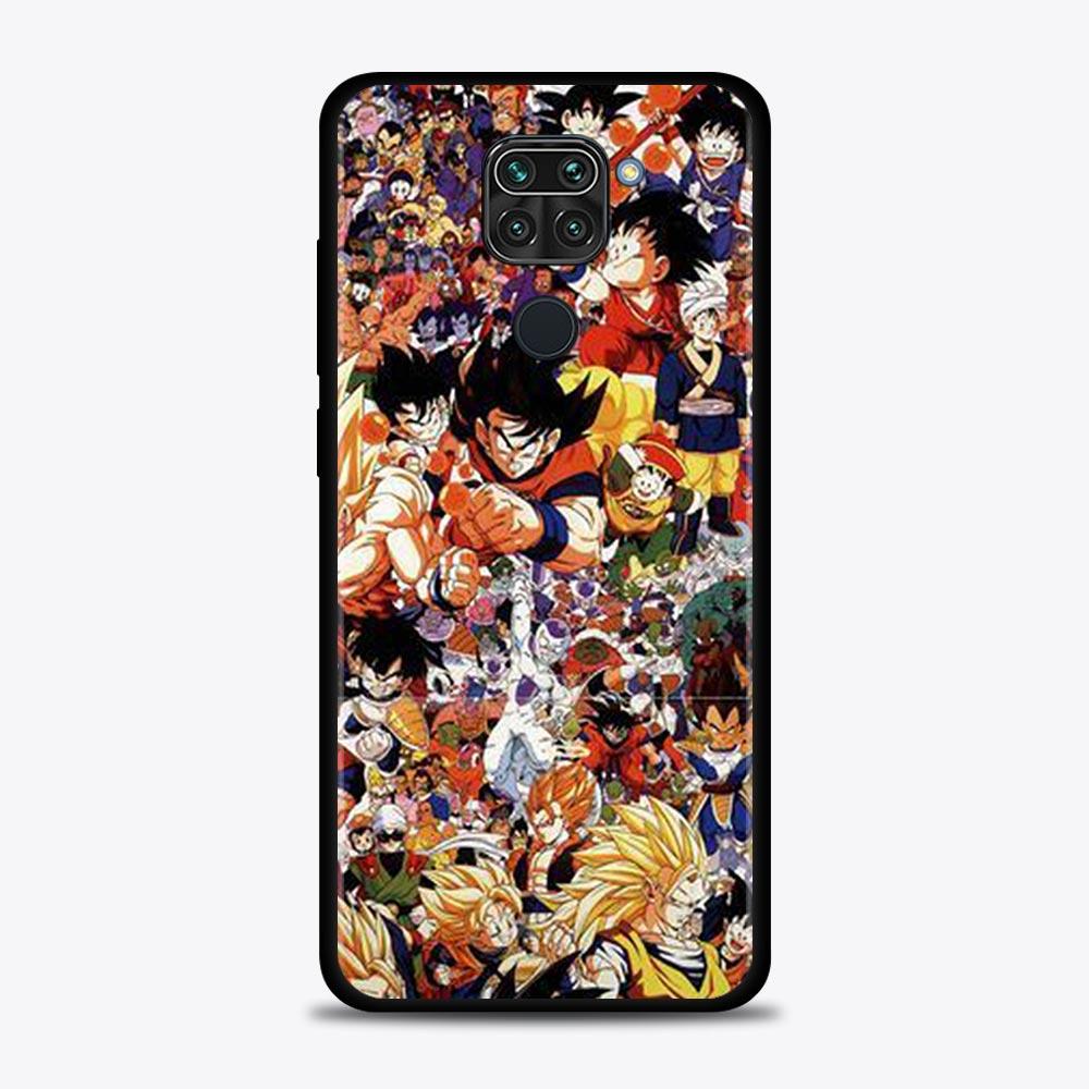 Phone Case For Xiaomi Redmi Note 9S 9 10 8 11 Pro 9T 8T 7 Cover for Redmi K40 9A 9C Coque Silicone Dragon Ball Z Super DBZ Goku