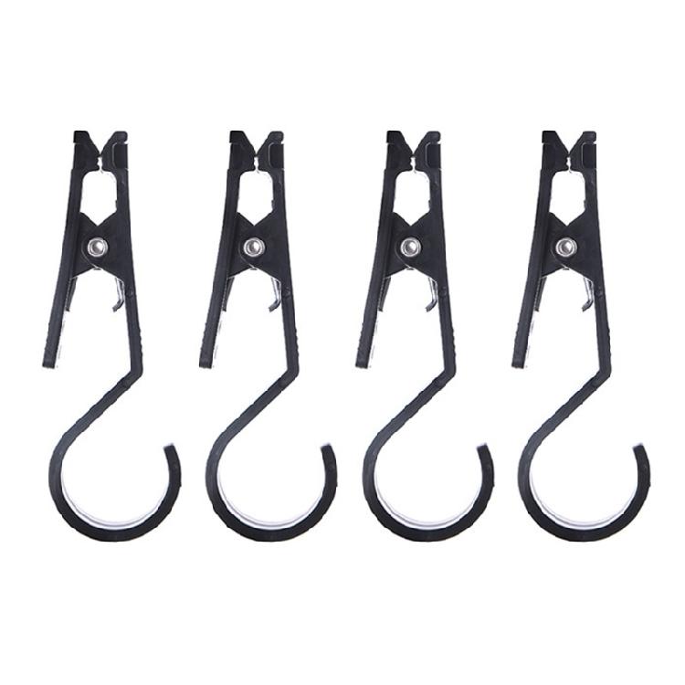 4Pcs Outdoor Camping Lights Hook Holder Antiskid Clamp Tent Fixed Clip Tent Clip Light Hook Nonslip Fixing Clip