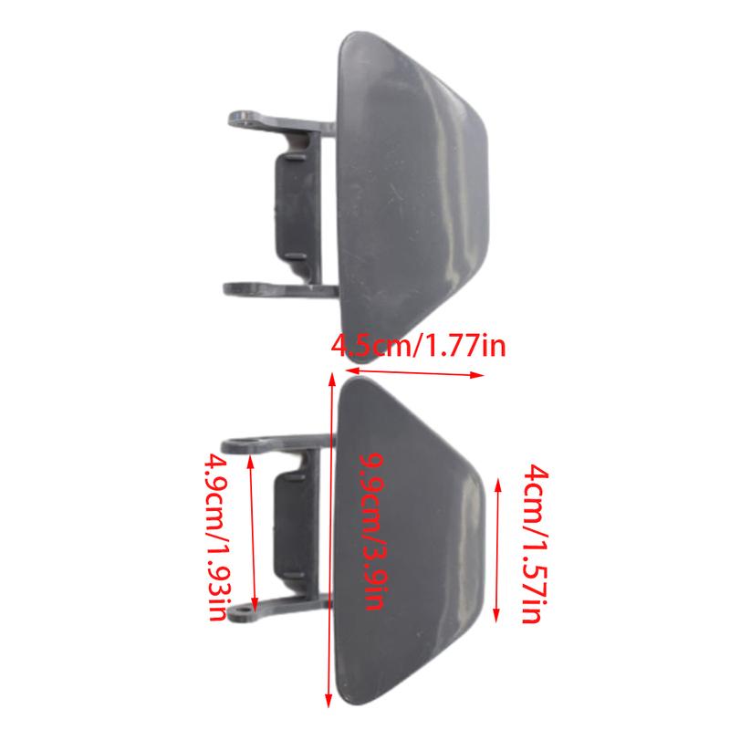 2pcs Front Bumper Headlight Washer Nozzle Cover Gray for BMW F10 F18 5 Series 2014 2015 2016 51117332683 51117332684