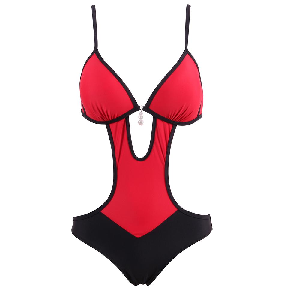 Buy Sexy Thong One Piece Swimsuit Plus Size Swimwear Women Bathing Suit